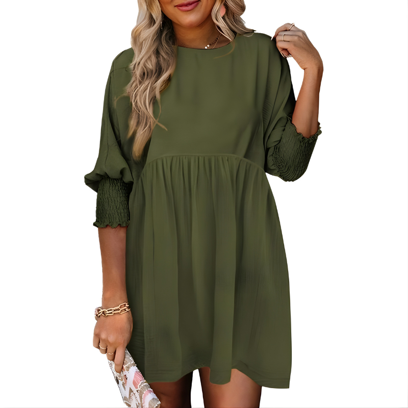 Dorothy | Crew Neck Loose Fit Mini Dress