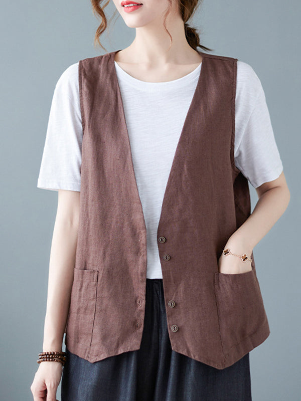 V-Neck Relaxed Vest