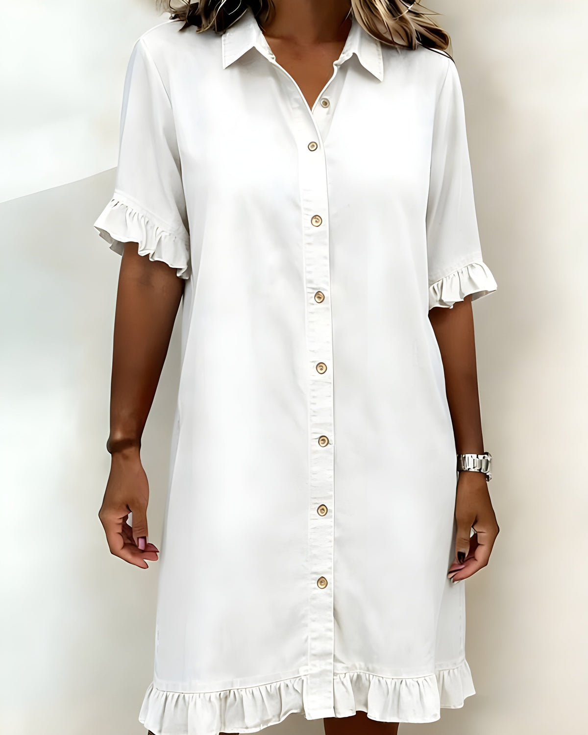 Katie | Effortlessly Ruched Denim Dress