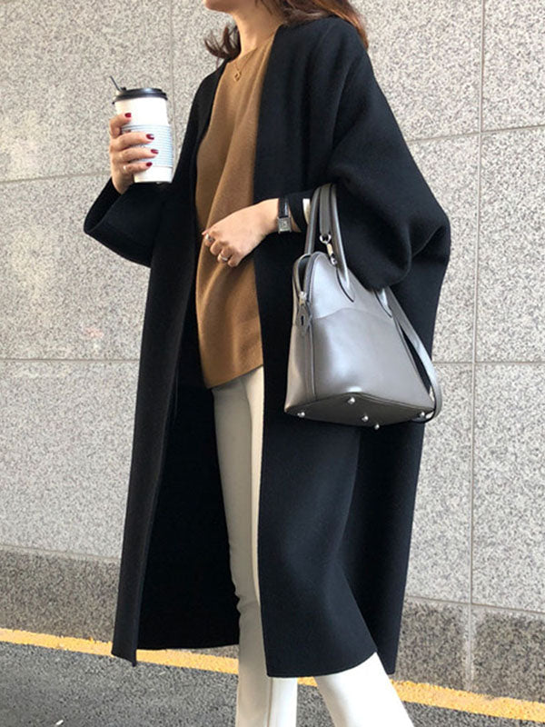 Long-Sleeve Relaxed Coat
