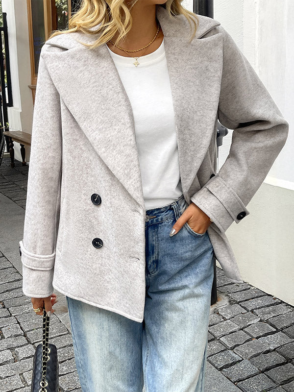 Button-Detail Long-Sleeve Relaxed Blazer