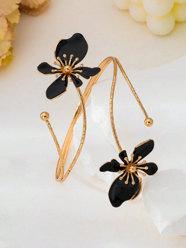 Adjustable Floral Cut-Out Armlet