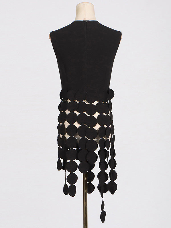 Round-Neck Fringe Sleeveless Vest