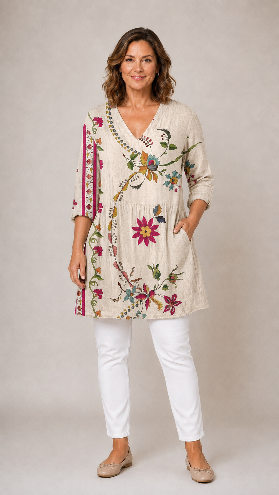Lottie | Long V-Neck Blouse