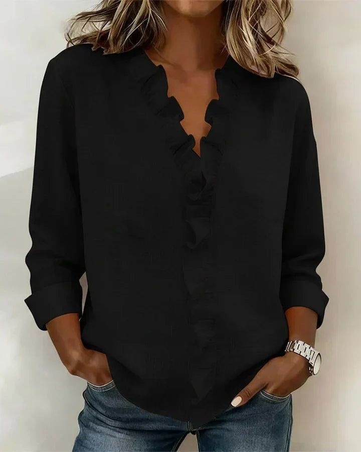 Lottie | Ruffle V-Neck Blouse