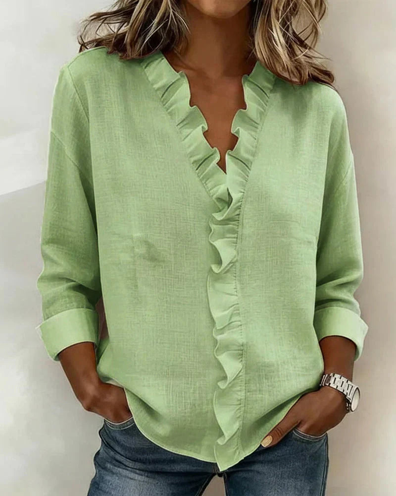 Lottie | Ruffle V-Neck Blouse