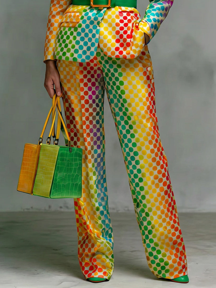 Gradient Wide-Leg Pocket Relaxed Pants