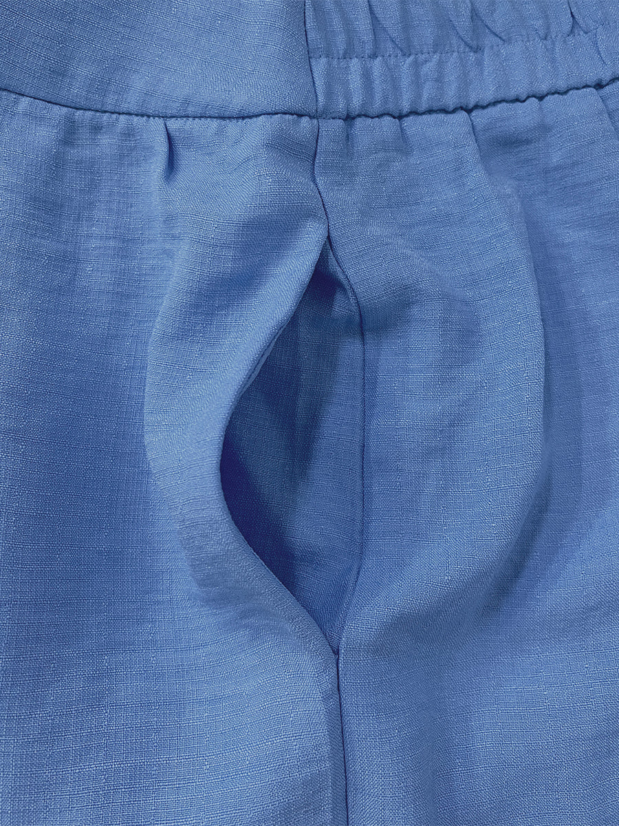 Wide-Leg Button-Detail Pocket Relaxed Pants