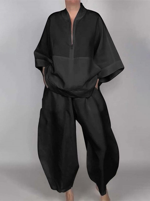 Wide-Leg Pocket Relaxed Pants