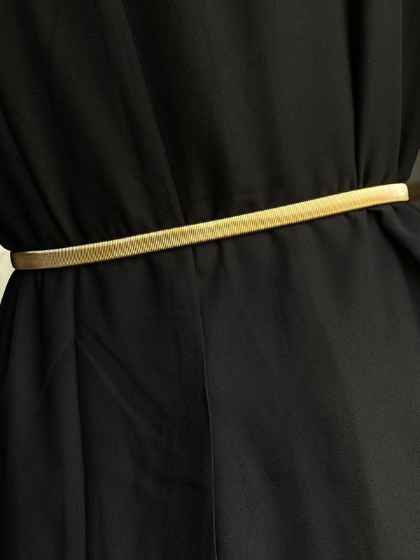 Pleated Buckle Geometric Belt
