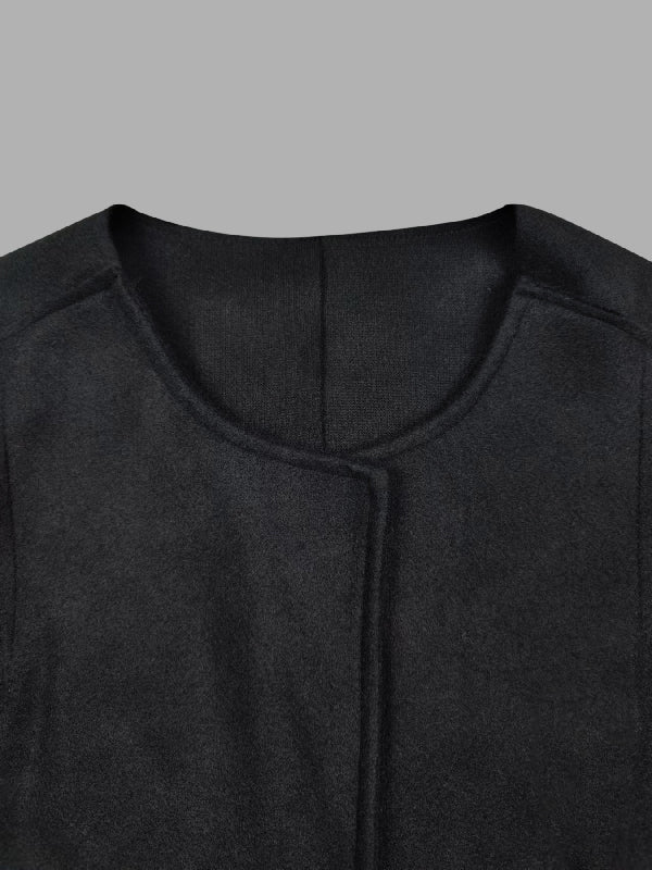 Long-Sleeve Relaxed Coat