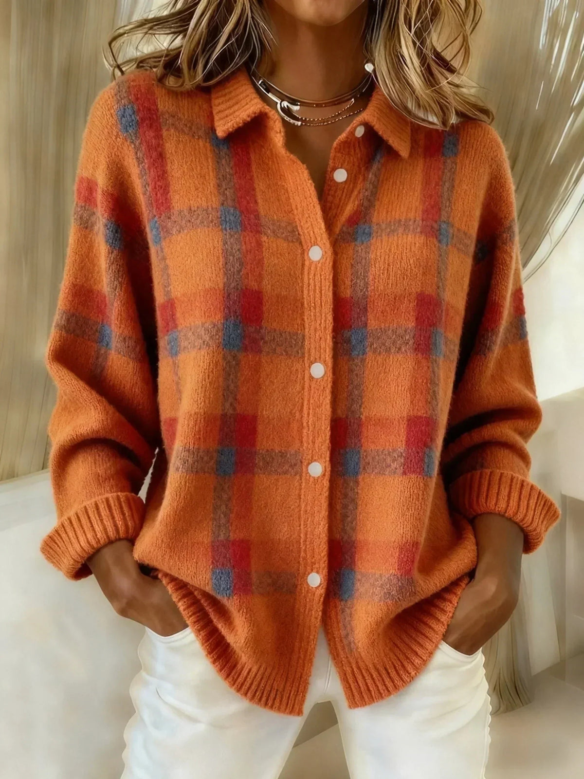 Salome | Cloud-Soft Plaid Button-Up