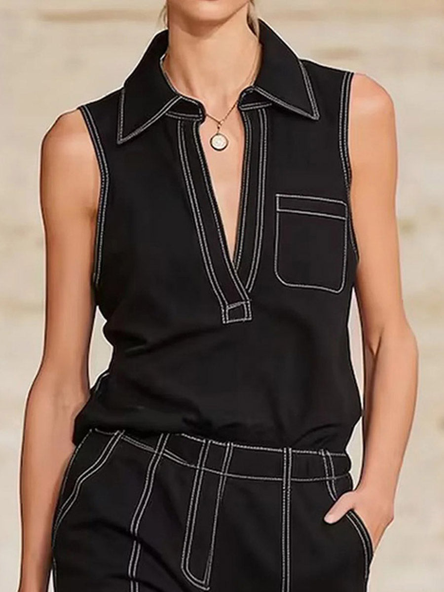 Sleeveless Relaxed Vest