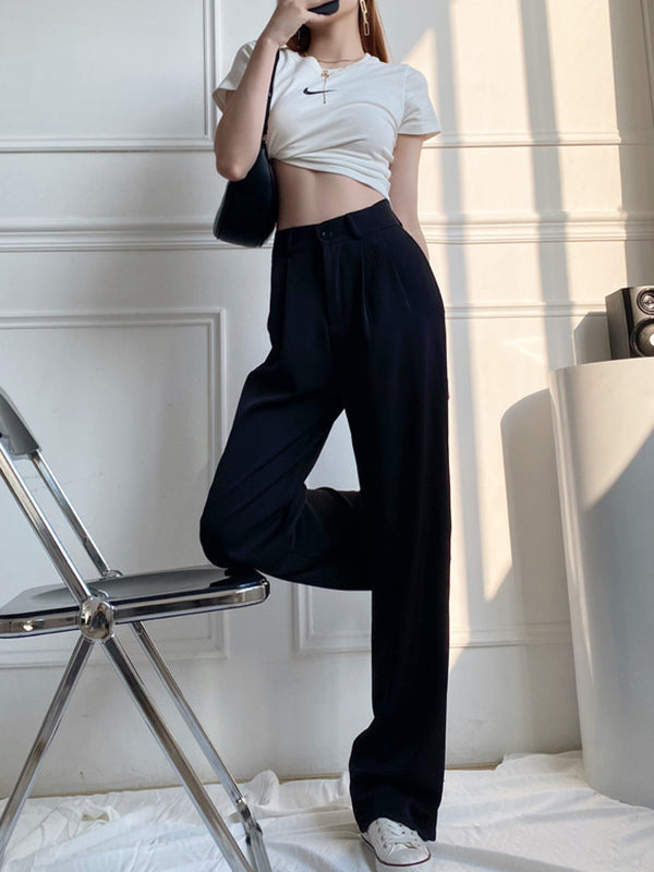 Wide-Leg High-Waist Pants