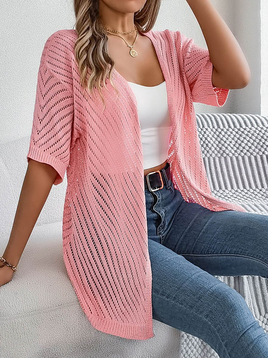 Cut-Out Relaxed Cardigan