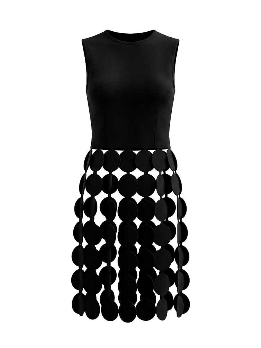Round-Neck Fringe Sleeveless Tank Top
