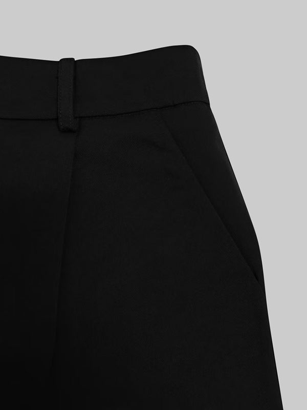 High-Waist Pleated Pants