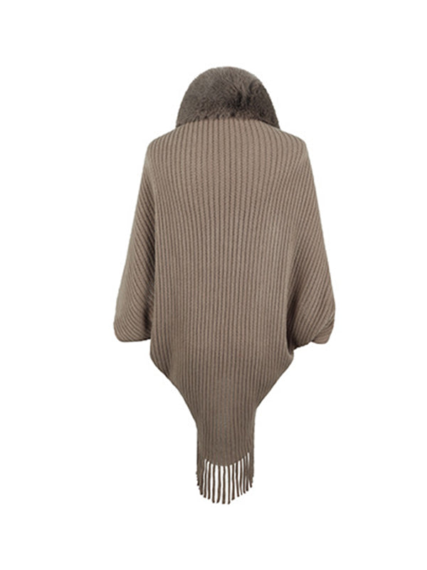 Fringe Batwing Relaxed Cardigan