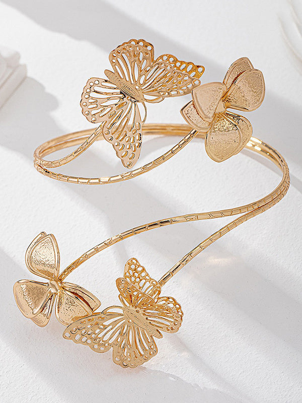 Adjustable Floral Butterfly Armlet