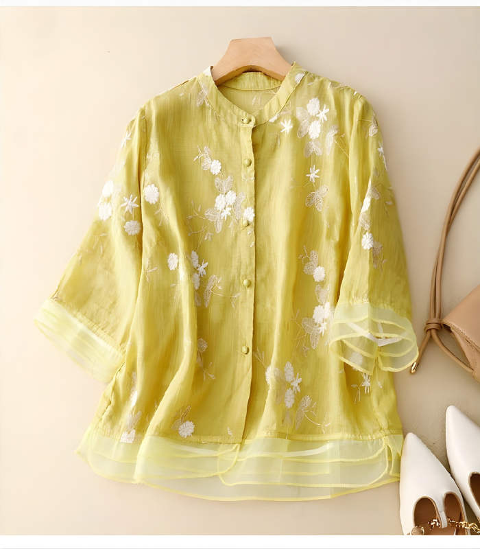 Clarice | Embroidered Cotton Blouse