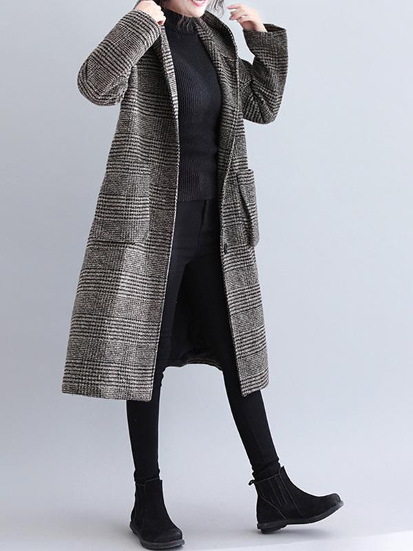 Checked Relaxed Coat