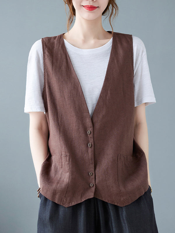 V-Neck Relaxed Vest