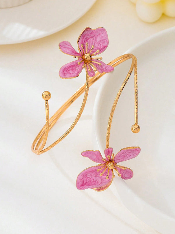 Adjustable Floral Cut-Out Armlet