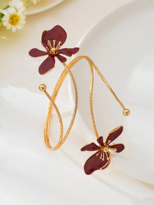 Adjustable Floral Cut-Out Armlet