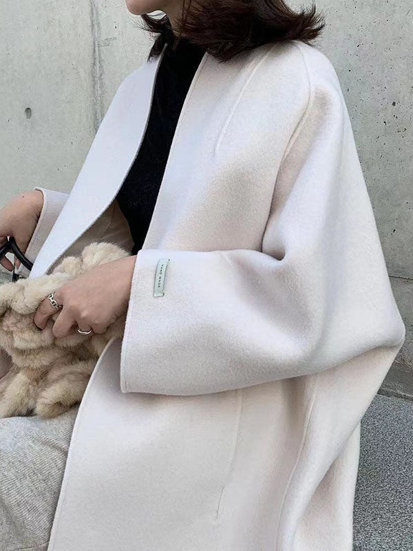 Long-Sleeve Relaxed Coat
