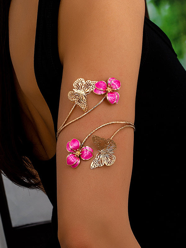 Adjustable Floral Butterfly Armlet