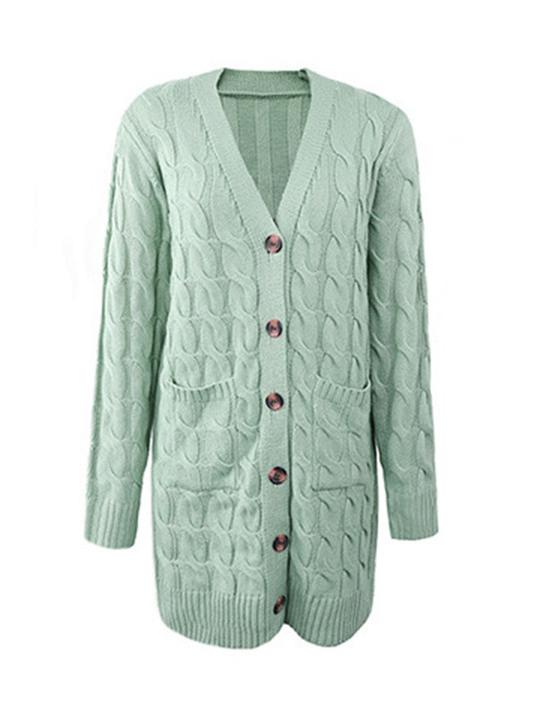 Button-Detail Relaxed Cardigan