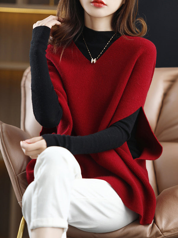 V-Neck Sleeveless Relaxed Vest