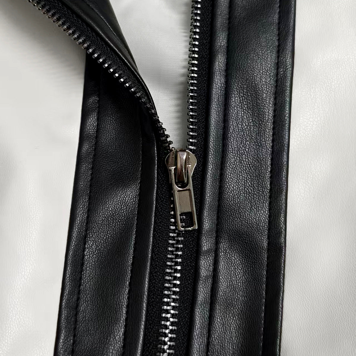Stand-Collar Zip Contrast Jacket