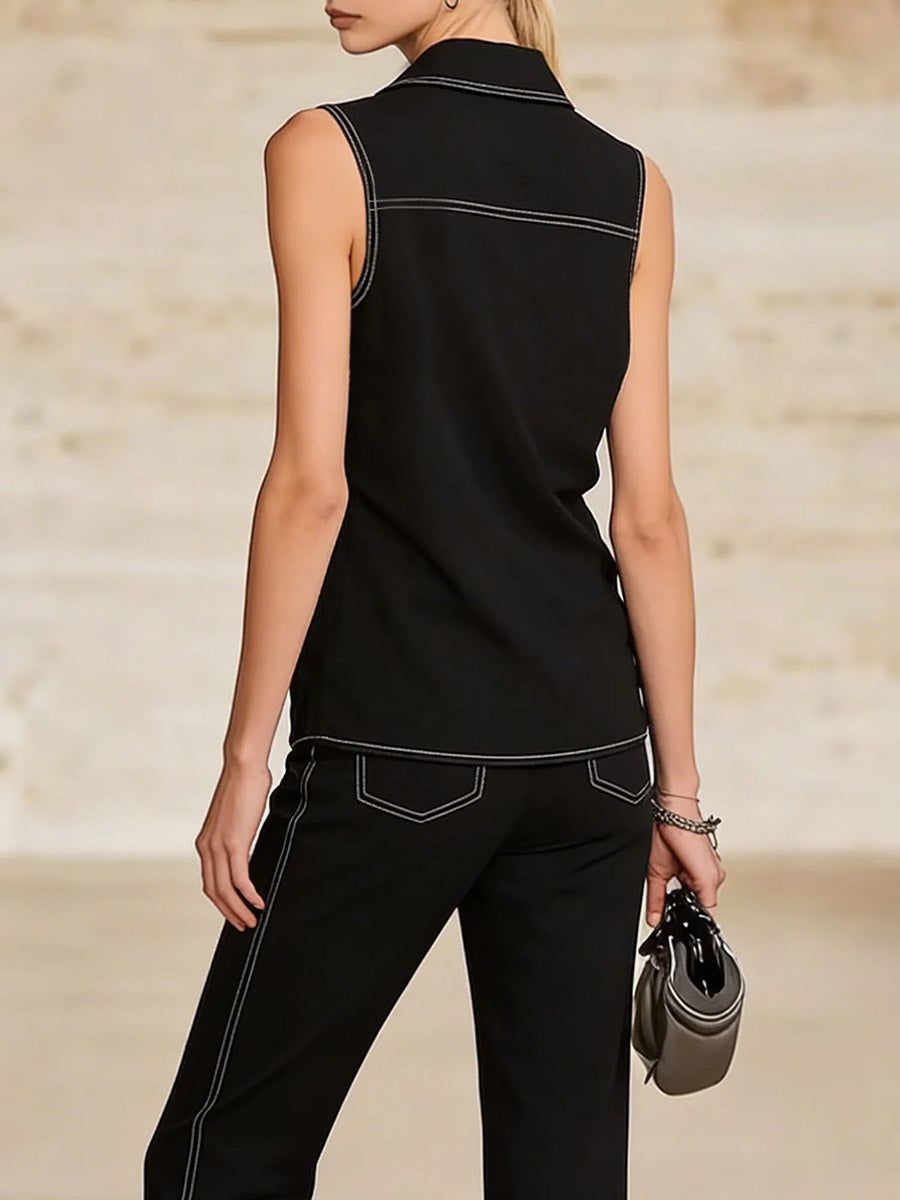 Sleeveless Relaxed Vest