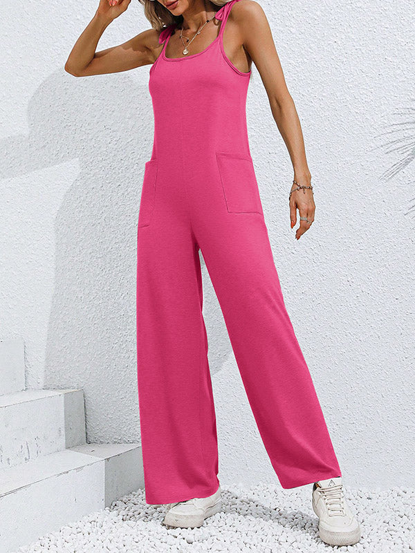 High-Waist Pocket Sleeveless Jumpsuit