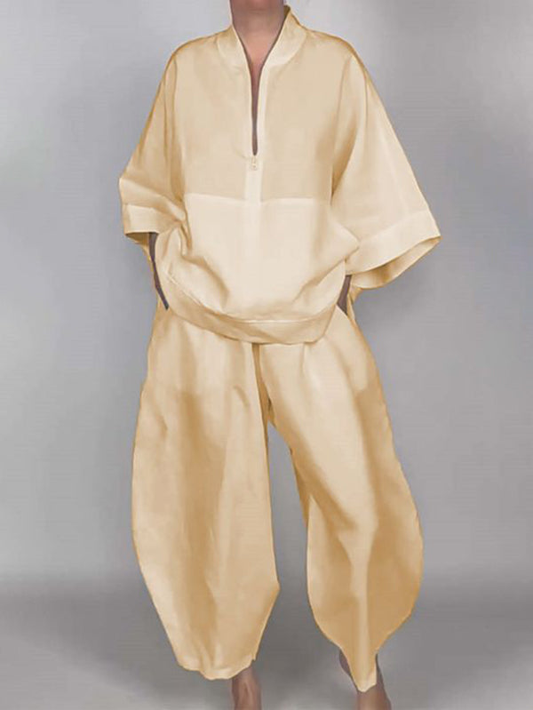 Wide-Leg Pocket Relaxed Pants
