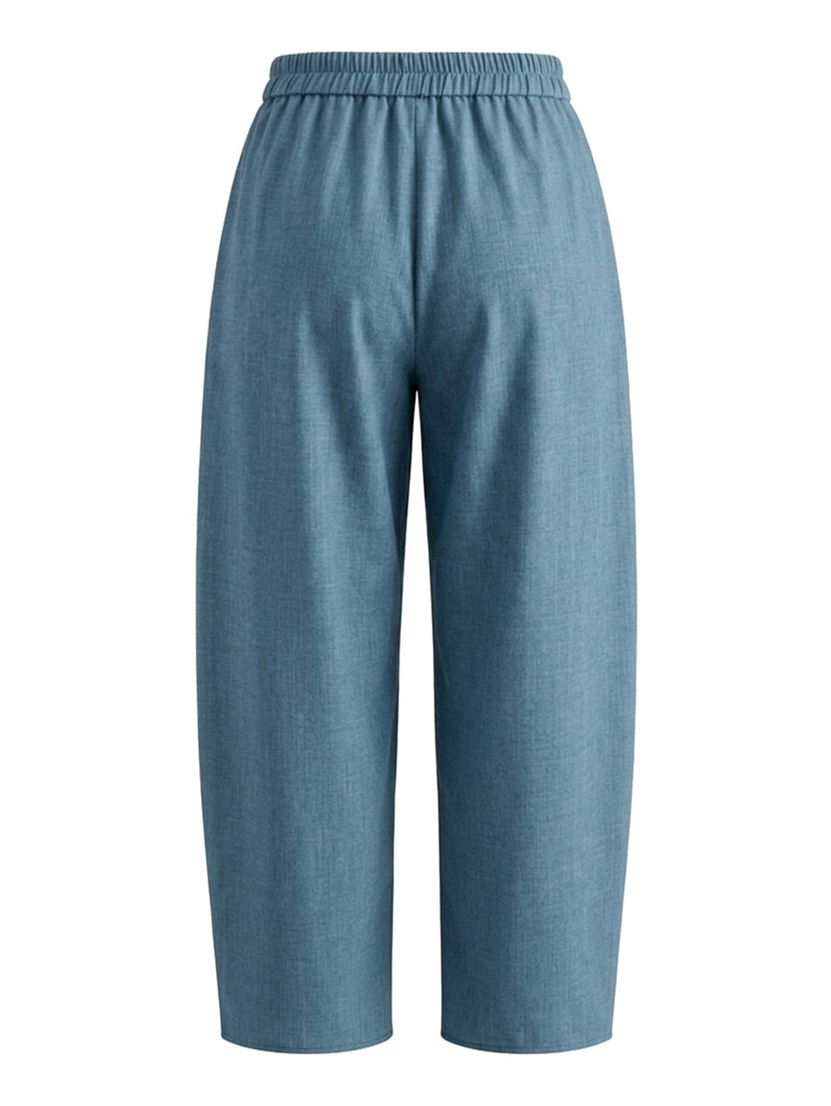 High-Waist Pocket Elastic Relaxed Pants