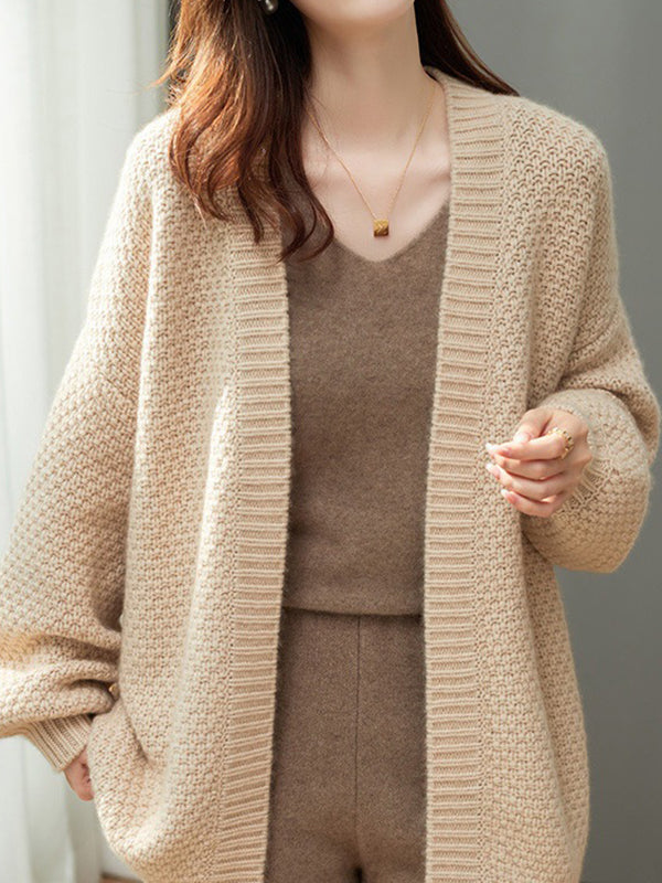 Long-Sleeve Relaxed Cardigan