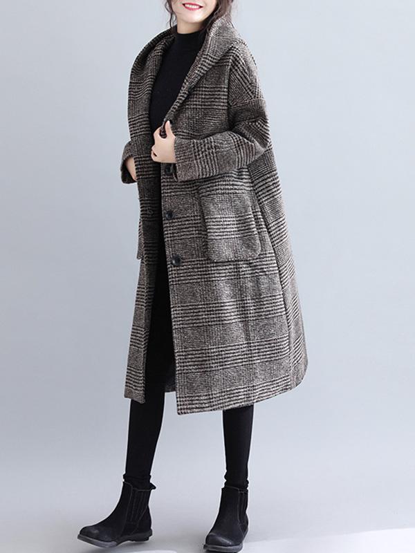 Checked Relaxed Coat
