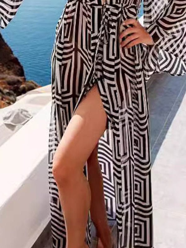 Lace V-Neck Relaxed Cover-Up