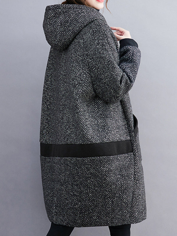 Hooded Long-Sleeve Relaxed Jacket