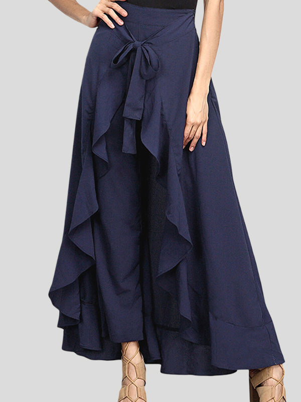 Ruffle Zip Relaxed Culottes