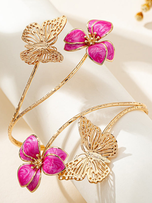Adjustable Floral Butterfly Armlet