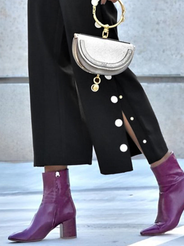 High-Waist Button-Detail Relaxed Belt