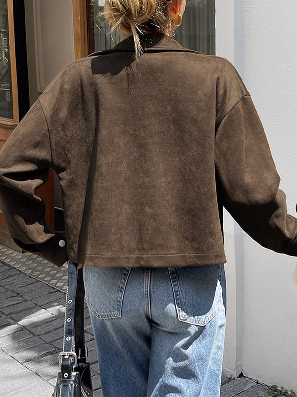 Zip Pocket Long-Sleeve Relaxed Jacket