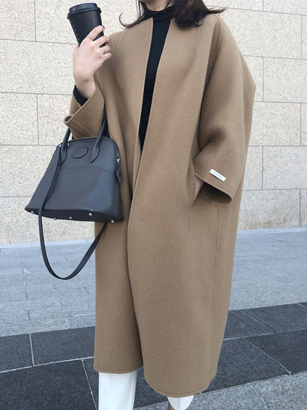 Long-Sleeve Relaxed Coat