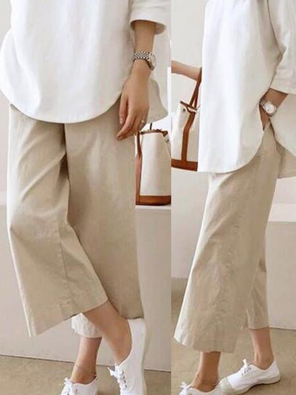 Wide-Leg Plus Size Relaxed Pants