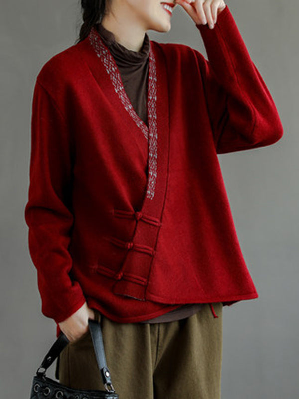 Wool-Blend Embroidered Cardigan
