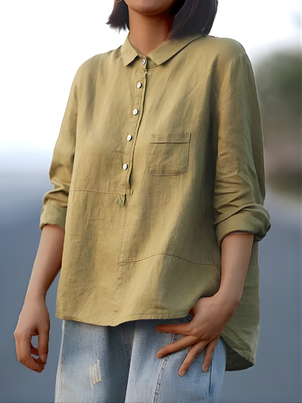 Stella | Linen Long Sleeve Shirt