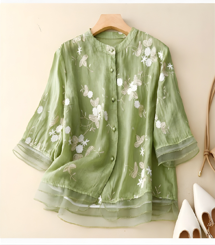 Clarice | Embroidered Cotton Blouse